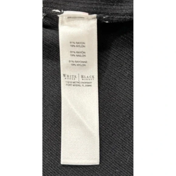 White House Black Market Geometric Snap Front Cardigan Sweater Black White Small - Picture 7 of 10